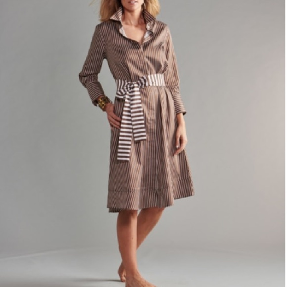 NWT Chic Fall Mocha SOFT Clairidge King Midi Dress Church or Office - Picture 3 of 12